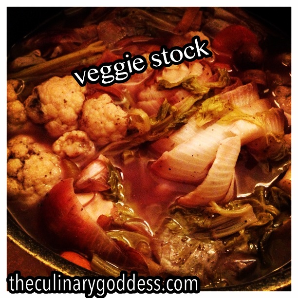 Home made weekly VEGGIE Stock.. $$ saving, and s great way to use EVERYTHING veggie, with no waste ;-)